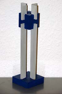 Markus Kluft, Entwurf für Innovationspreis der Handwerkskammer Arnsberg, 2002, Realisiert in Stahl und als Lasergravur in Glas